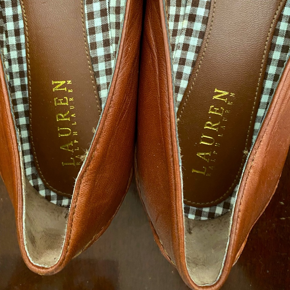 Lauren Ralph Lauren loafers 9M. Brown leather